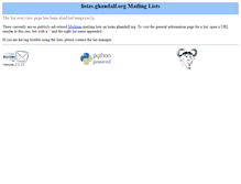 Tablet Screenshot of listas.ghandalf.org